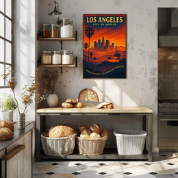 Los Angeles Dreams Retro Travel Poster Art