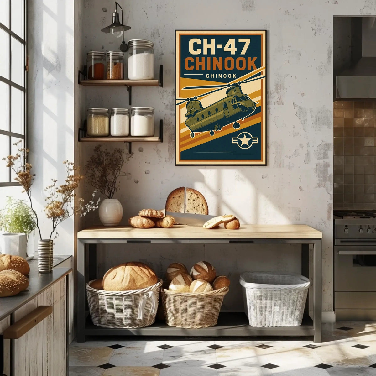 CH-47 Chinook Helicopter Poster