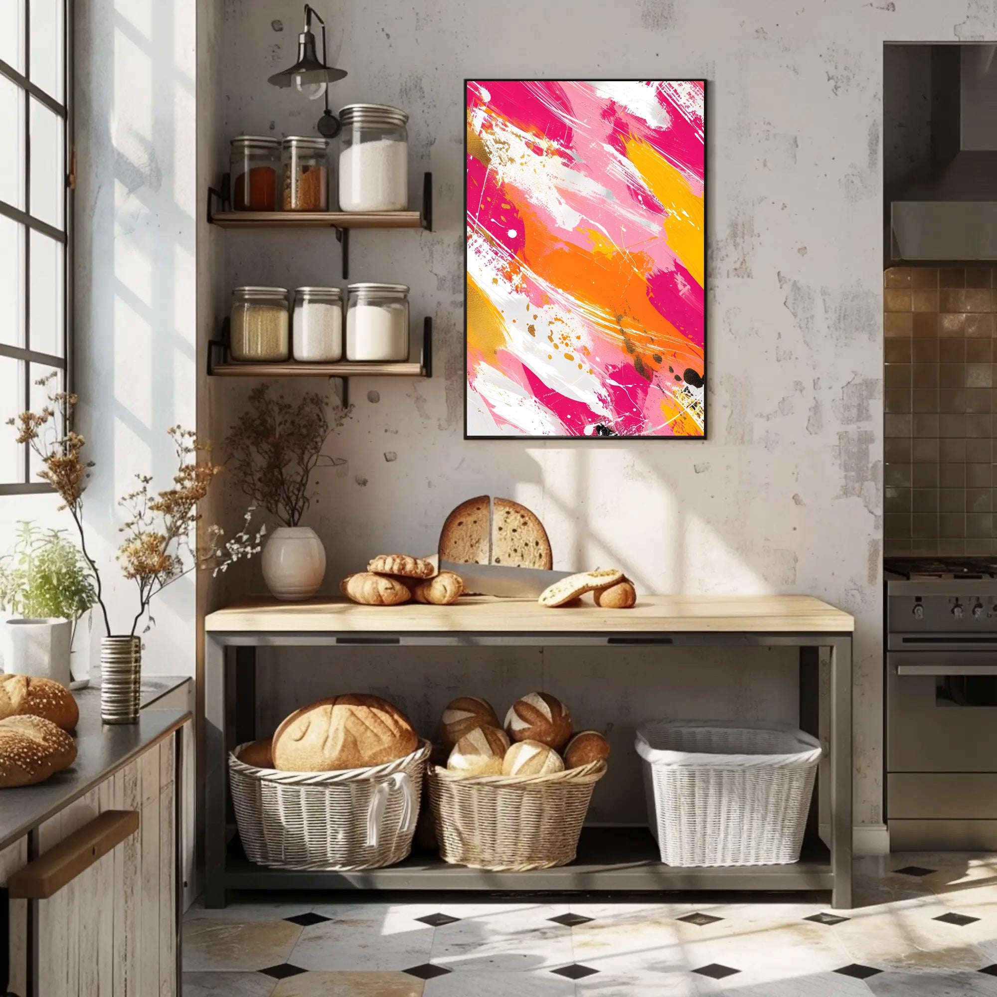Vibrant Abstract Expressionist Art Print - Artistic Poster PosterGoat