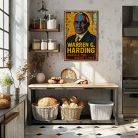 Warren G. Harding 29th President of the United States Street Art Mashup Poster