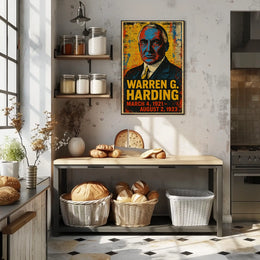 Warren G. Harding 29th President of the United States Street Art Mashup Poster