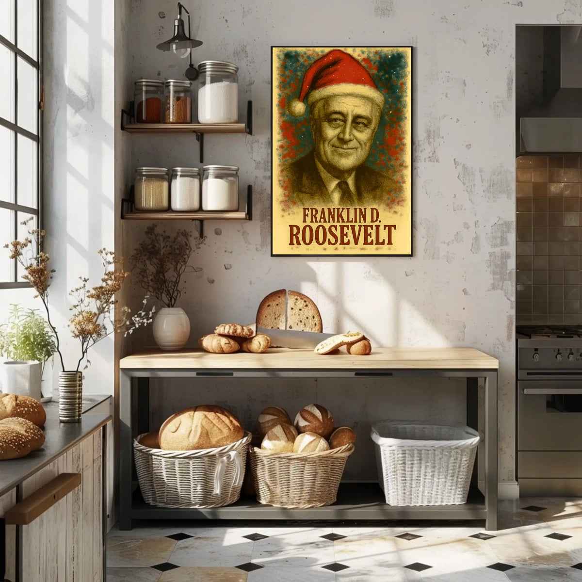 Franklin D. Roosevelt 32nd President of the United States Christmas SeriesPoster