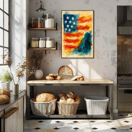 Abstract American Flag Abstract Poster