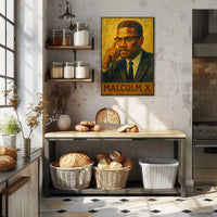 Malcolm X A Powerful Portrait Poster