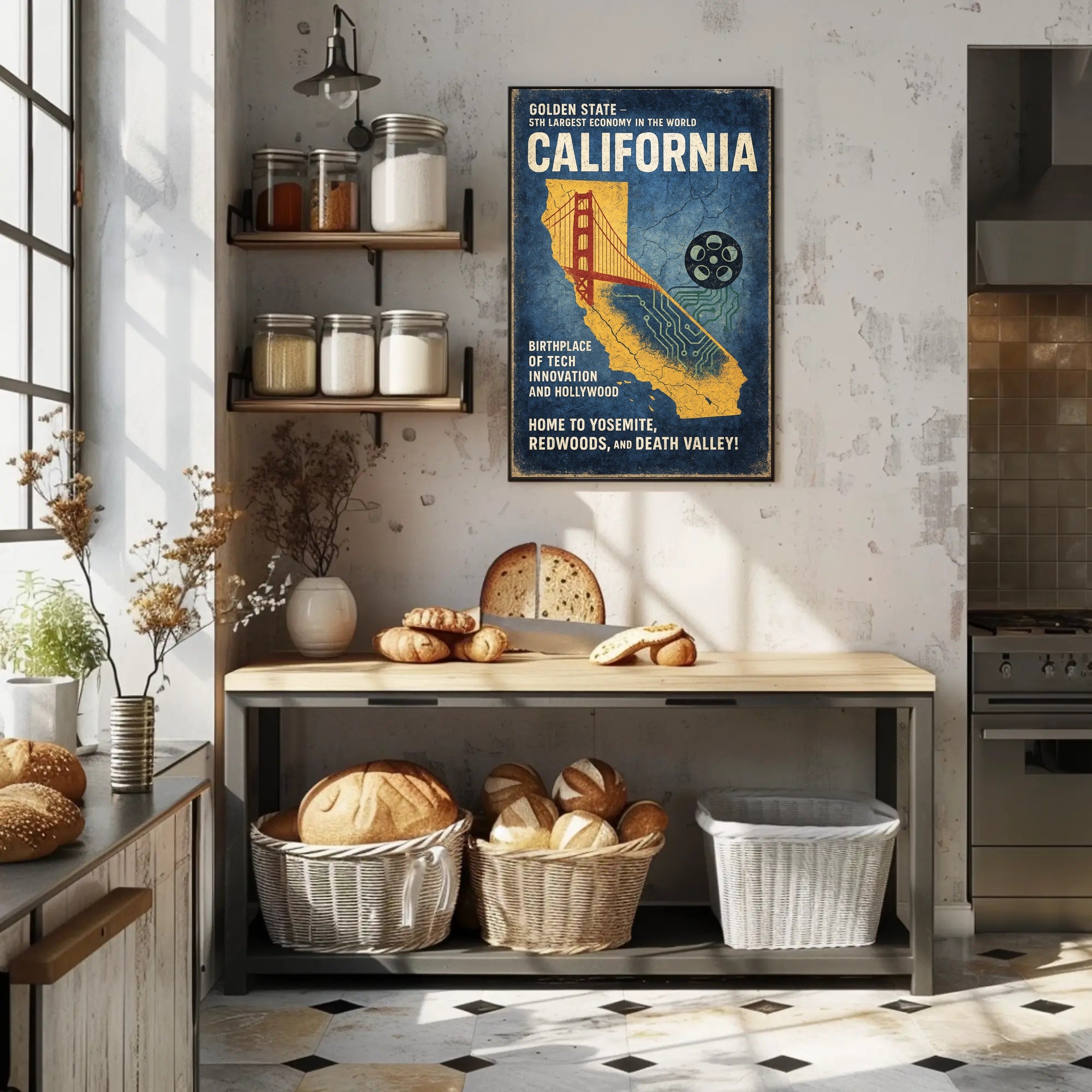 California The Golden State Poster