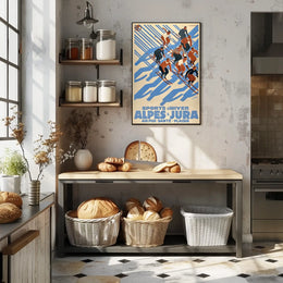 Winter Sports In Alpes Jura Poster