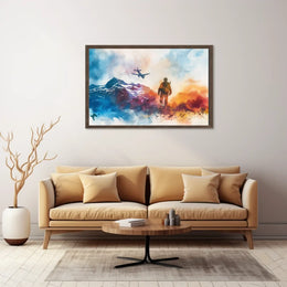 Adventure Awaits: Vibrant Mountain Journey Poster