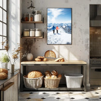 Journey Through The Snowy Peaks Poster