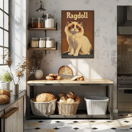 Ragdoll Cat Realistic Portrait Photography Artwork Poster