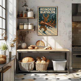 Reindeer Biathlon Poster