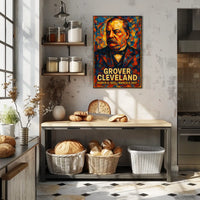 Grover Cleveland 24th President of the United States Glitch Hop Art Poster