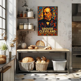 Grover Cleveland 24th President of the United States Glitch Hop Art Poster