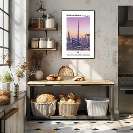 UAE Skyscraper Panorama Modern Cityscape Urban or Cityscape Poster PosterGoat