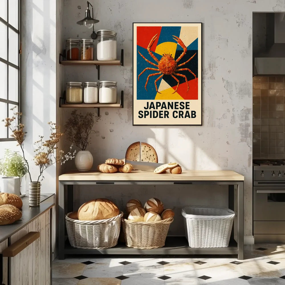 Japanese Spider Crab Art Poster