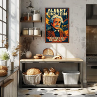 Albert Einstein Relativity Theory Vintage Cosmic Scenery Scientific Wall Art Wanderlust Poster