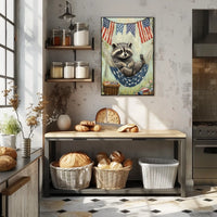 raccoon lounging in a hammock Poster
