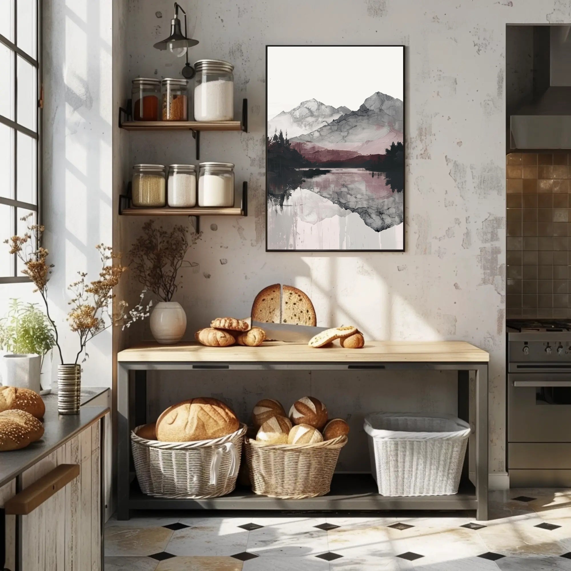 Serene Mountain Reflections Poster