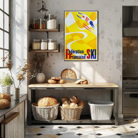 Fédération Française de Ski Bold Sports Poster PosterGoat