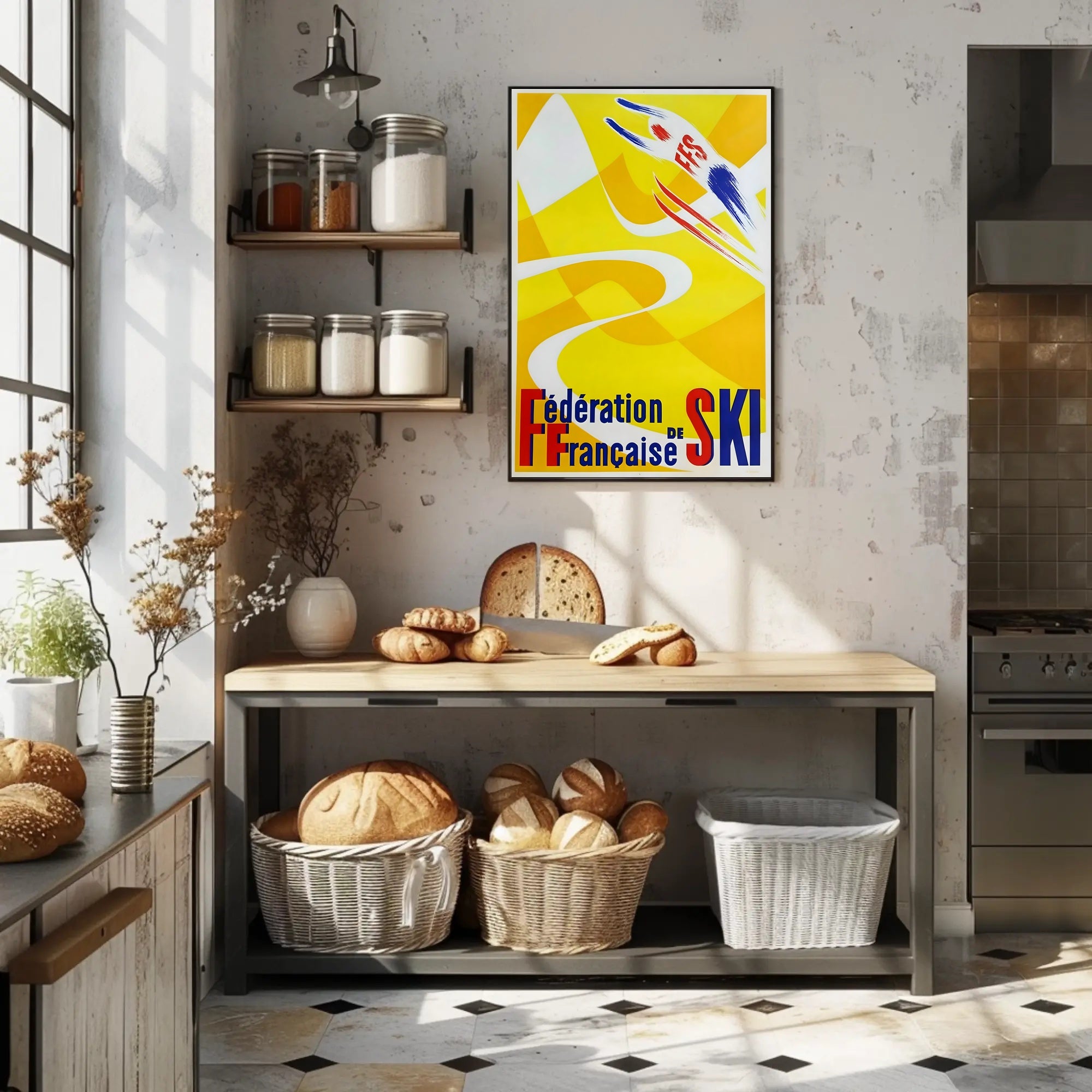 Fédération Française de Ski Bold Sports Poster PosterGoat