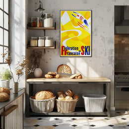 Fédération Française de Ski Bold Sports Poster PosterGoat