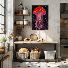 Jellyfish Poster Vibrant Dreamscape Wall Art