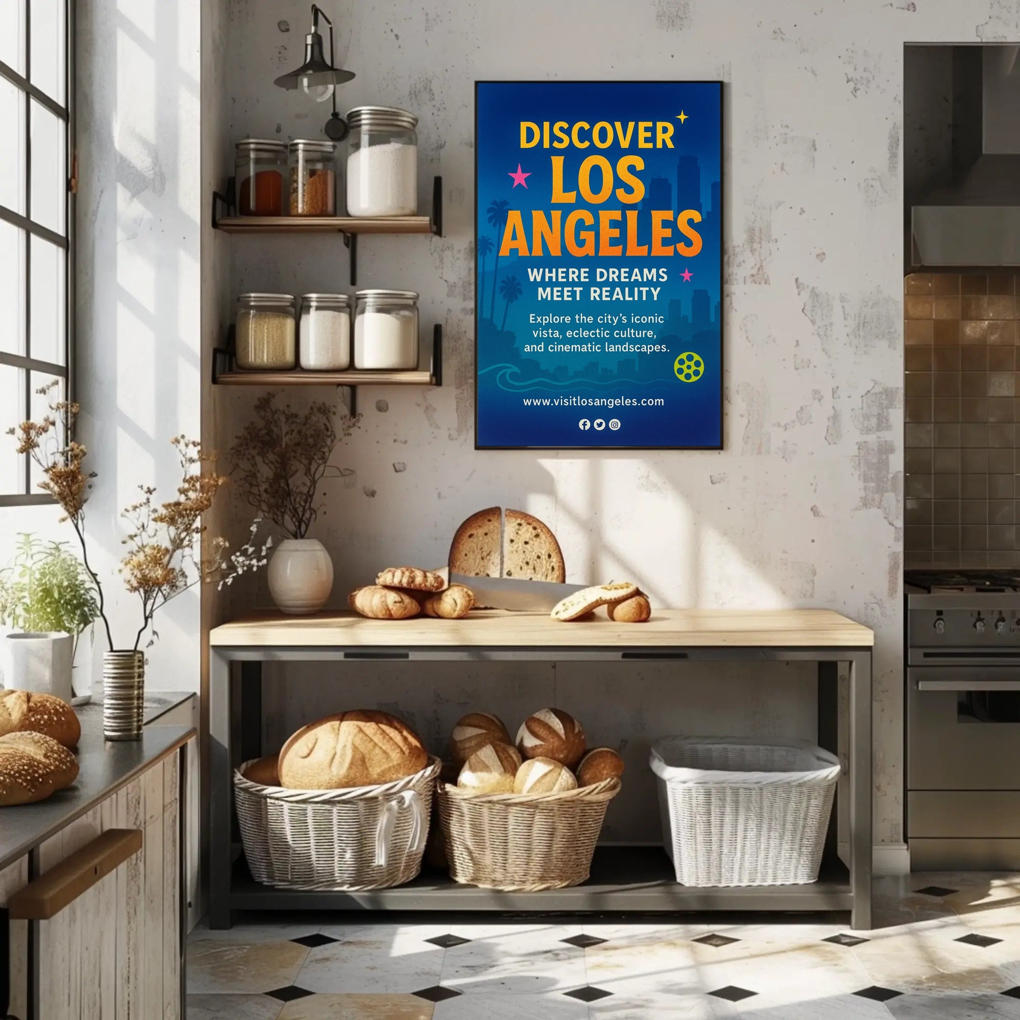 Discover Los Angeles Wall Art Print PosterGoat