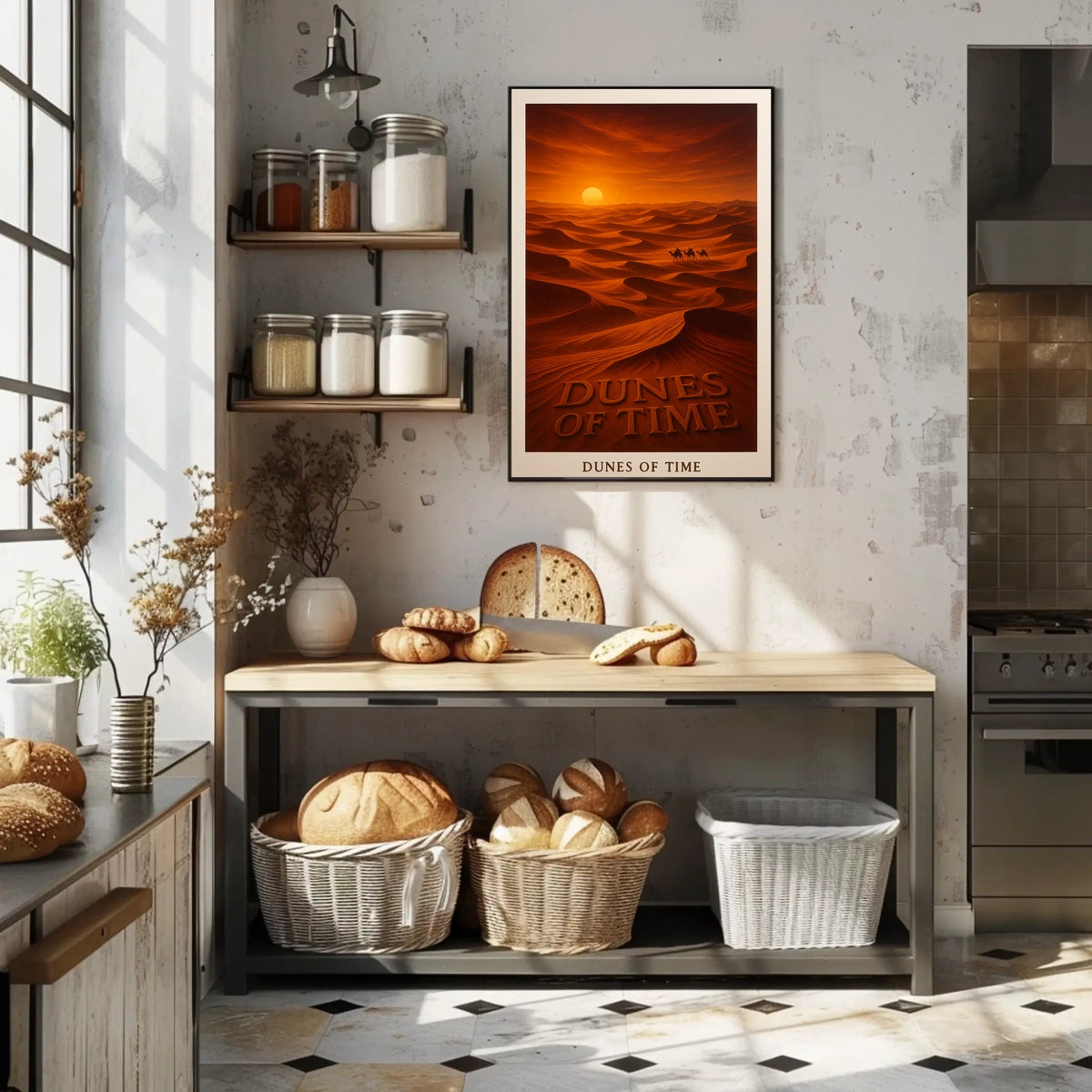 Dunes of Time: Scenic Adventure Travel Poster
