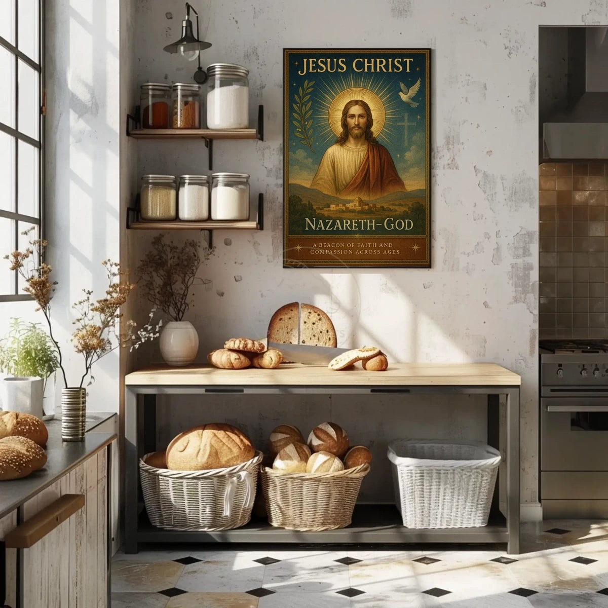 Jesus Christ Faith-Inspired Art: Motivational or Quote Poster