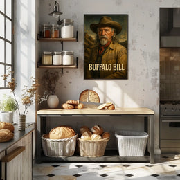 Buffalo Bill Classic Western Portrait Cultural Heritage Poster