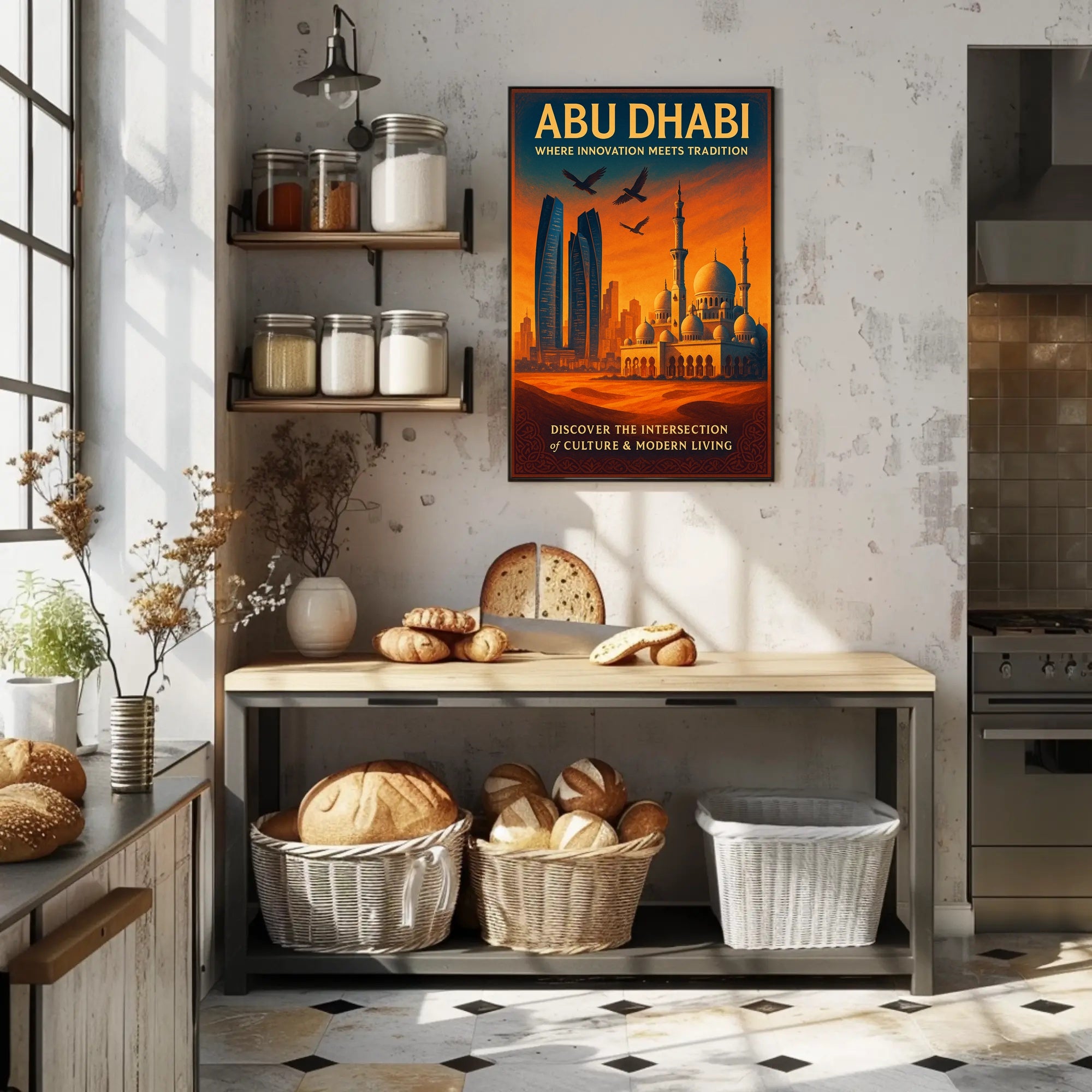 Abu Dhabi Skyline Harmony: Urban or Cityscape Poster