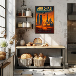 Abu Dhabi Skyline Harmony: Urban or Cityscape Poster