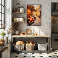 Charming European Street Scene Poster