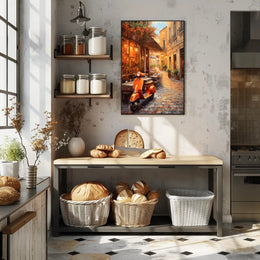 Charming European Street Scene Poster