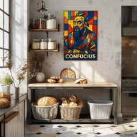 Confucius Mosaic Art Poster