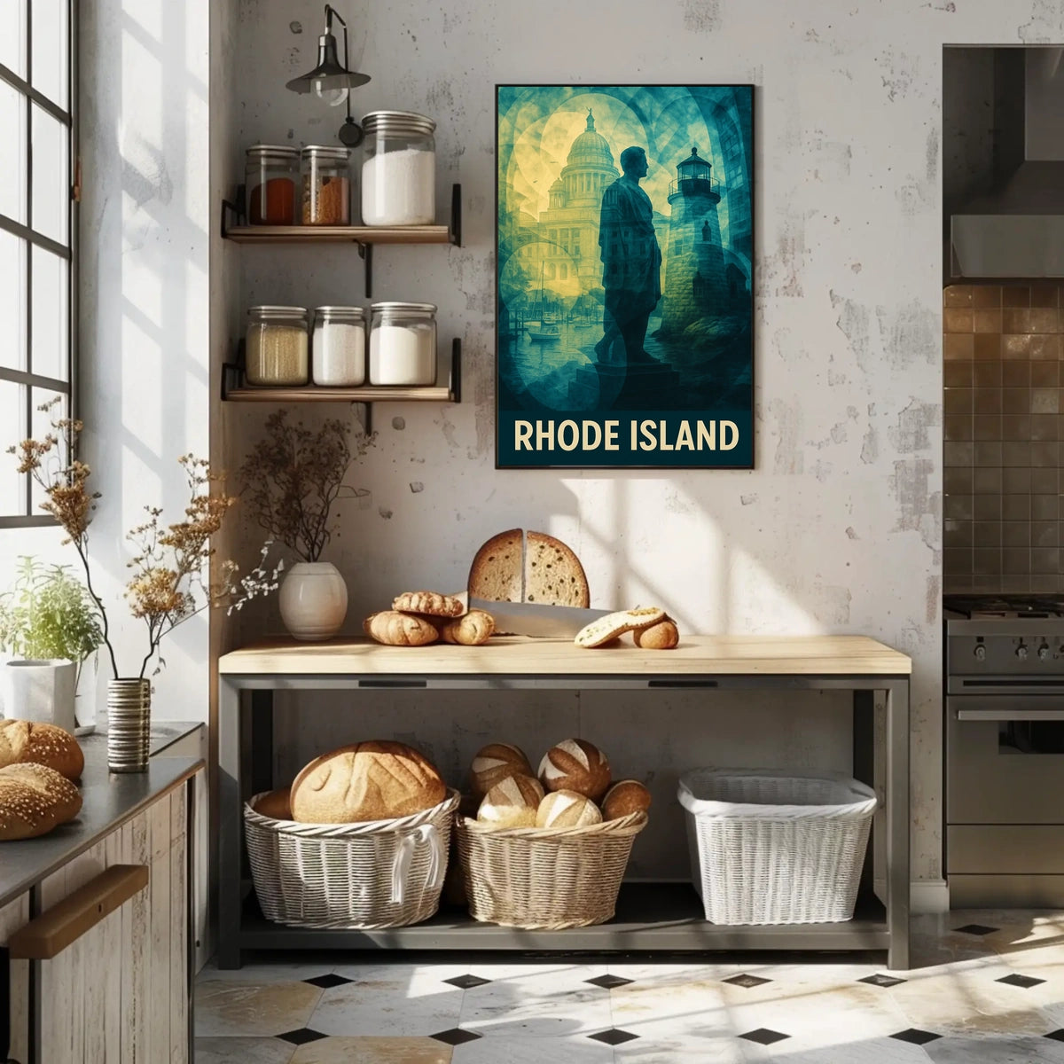 Rhode Island Landmarks Poster