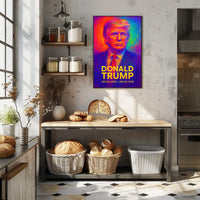 Donald Trump 47th President of the United States Neon Gradient Overlay Poster