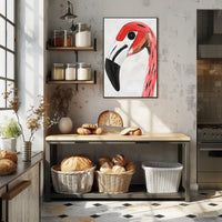 Flamingo Poster Vibrant Portrait Modern Tropical Wall Art