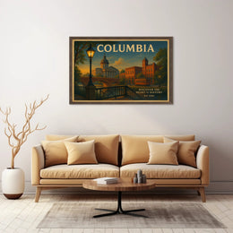 Columbia Historic Charm Travel Poster Print