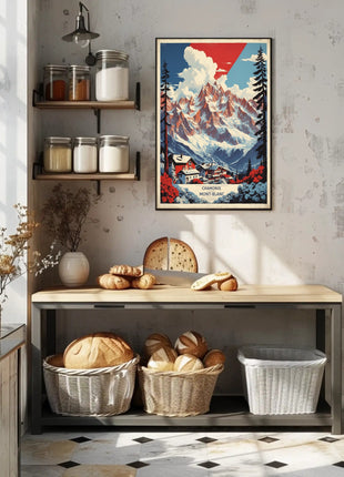 Chamonix-Mont-Blanc Scenic Travel Poster