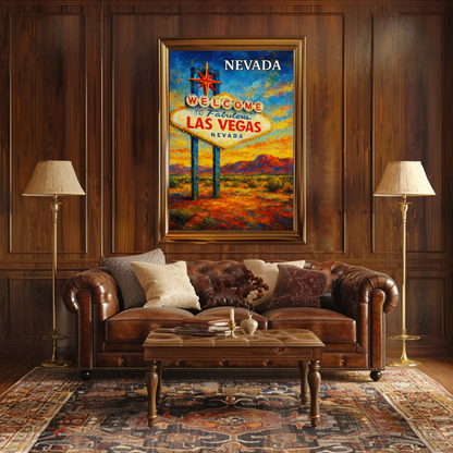 Las Vegas Nevada Vintage Welcome Sign Poster