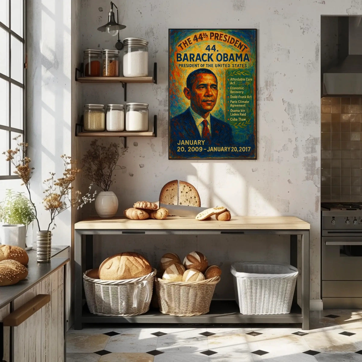 Barack Obama Presidential Portrait Commemorative Historical Poster