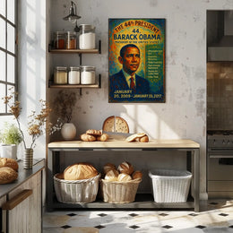 Barack Obama Presidential Portrait Commemorative Historical Poster