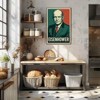 Dwight Eisenhower Historical Figure Vintage Ads Photography Realism Decor Lovers Wanderlust Poster