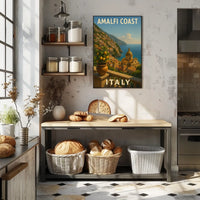 Amalfi Coast Italy Poster Wall Art Print Museum Quality