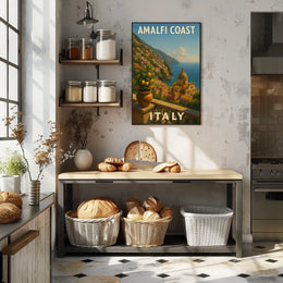 Amalfi Coast Italy Poster Wall Art Print Museum Quality