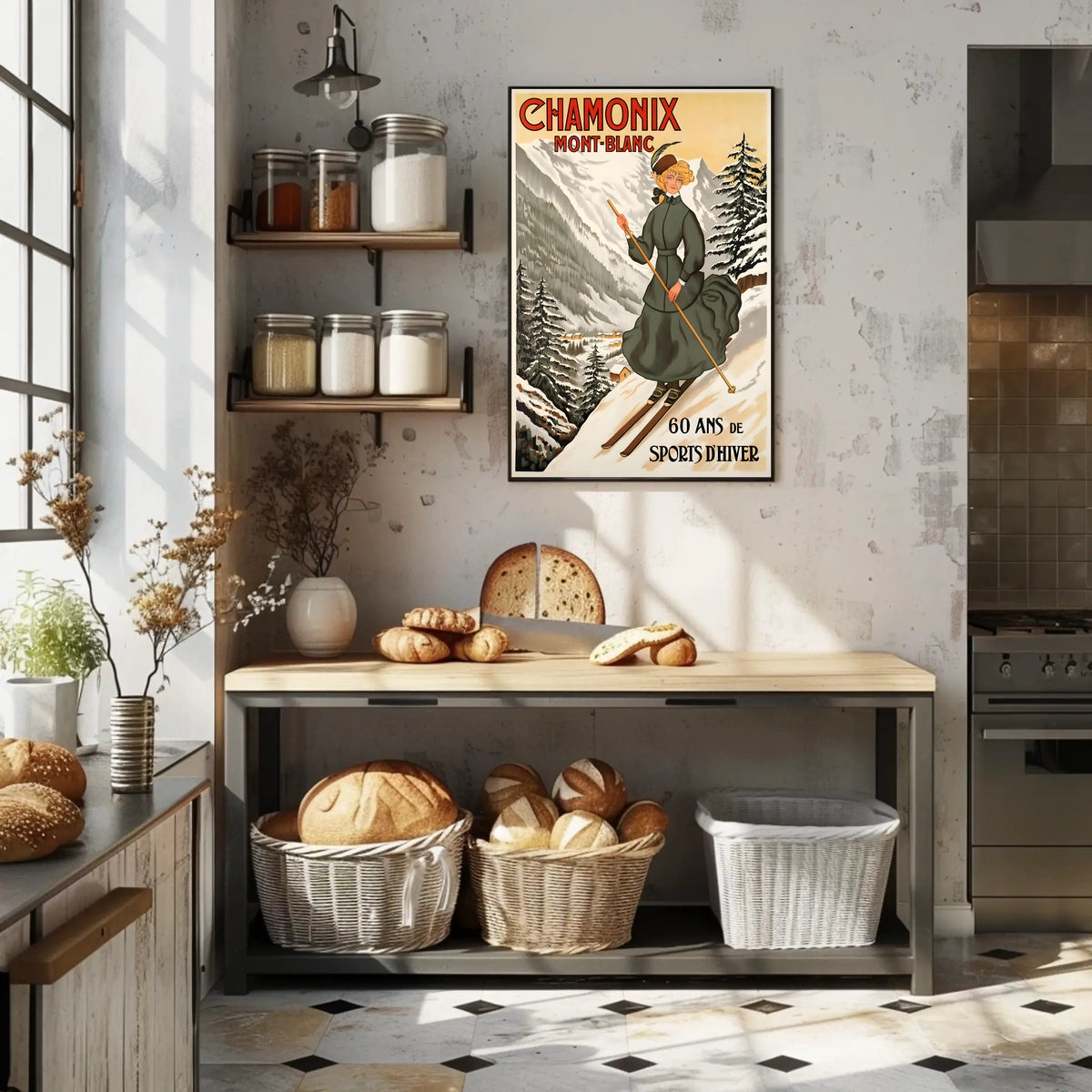 Chamonix Winter Sports Celebration Poster