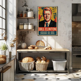 Bill Clinton 42nd President of the United States Street Art Mashup Poster