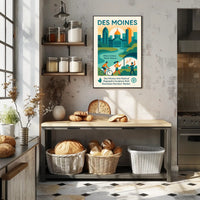 Des Moines Where Urban Meets Nature Poster