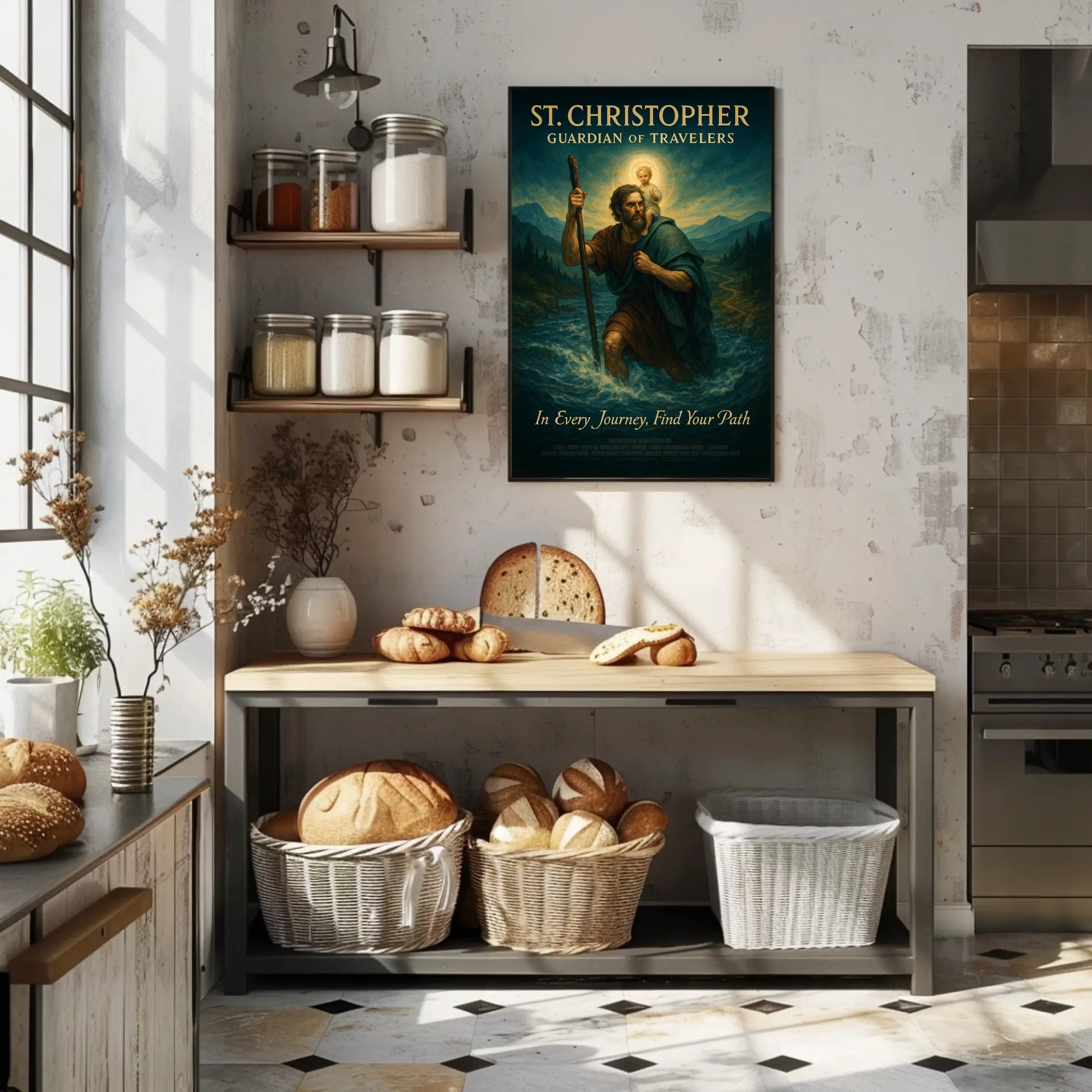 St. Christopher Guardian Of Travelers Poster
