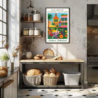 Aalsmeer Flower Auction Vintage Art Deco Poster